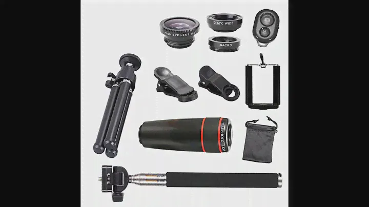 10 in 1 Kit 180 degree Fisheye Lens 0.65 Wide Angle Lens 12x Magnifying for Mobile Phones