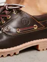 Timberland authentics 3 eye classic boat shoes in brown full grain leather