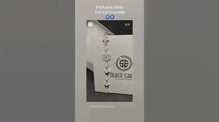 Exclusive Silver Evil Eye Swarovski bracelet🧿❤️#silver  #silverjewelry  #kolkata #evileyejewelry