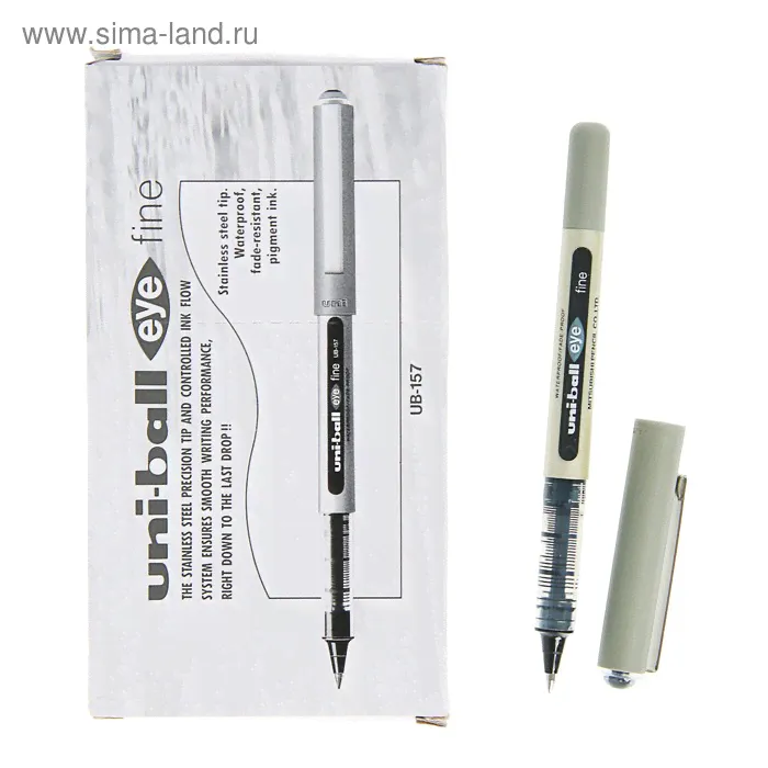 Ручка-роллер Uni-Ball Eye UB-157, 0.7мм черные чернила-0