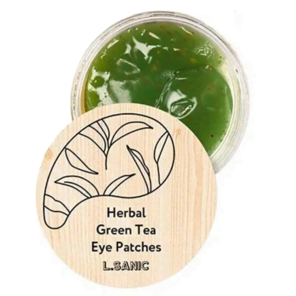Патчи гидрогелевые с экстрактом зеленого чая [L’Sanic] Herbal Green Tea Hydrogel Eye Patches