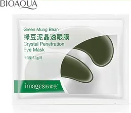 Маски-патчи под глаза с экстрактом бобов Мунг «BIOAQUA» Crystal Penetration Eye Mask Green Mung Bean 7,5 гр.